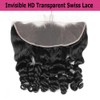 Nicewig 13x4 Invisible HD Transparent Lace Frontal 12A Brazilian Deep