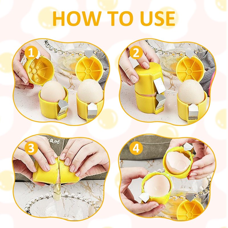 Egg Shell Opener, New Egg Cracker Tool for Raw Eggs,