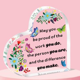 QMVMV Colleagues Gifts Acrylic Plaque Retirement Gifts for Women Leaving Gifts For Colleagues Teacher Thank You Colleagues Gifts Inspirational Gift Office Coworker Gifts