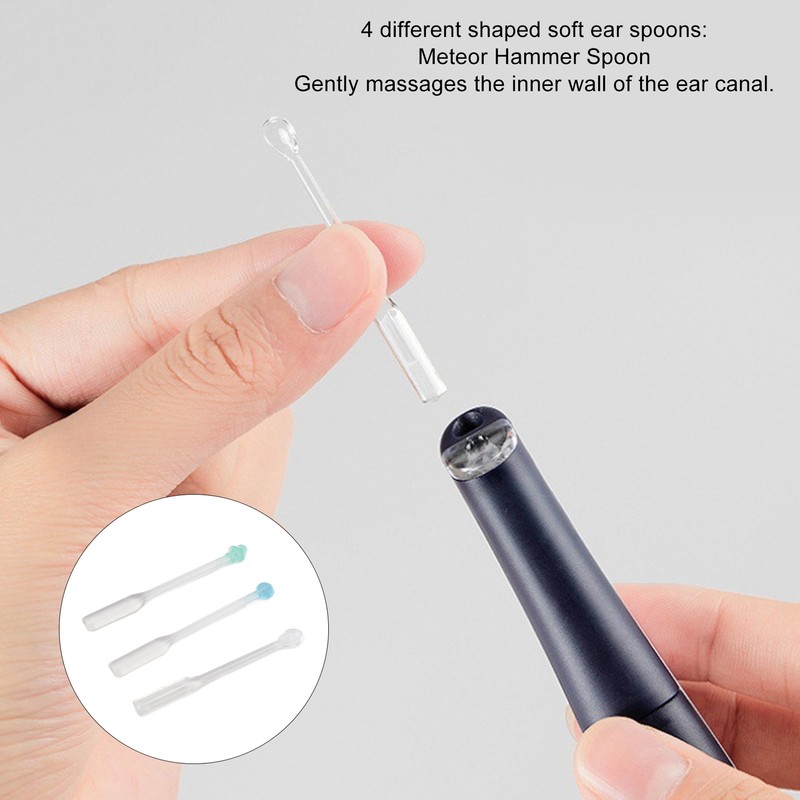 Sound Wave Vibration Ear Wax Removal Tool with Light 360