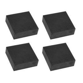 PATIKIL Rubber Solid Anti-Vibration Pads, 4 Pcs 60mm x 20mm Thick Rubber Square Washers Multi-Purpose Gasket Pad Bushings Spacer for HVAC Compressor Air Conditioner, Black