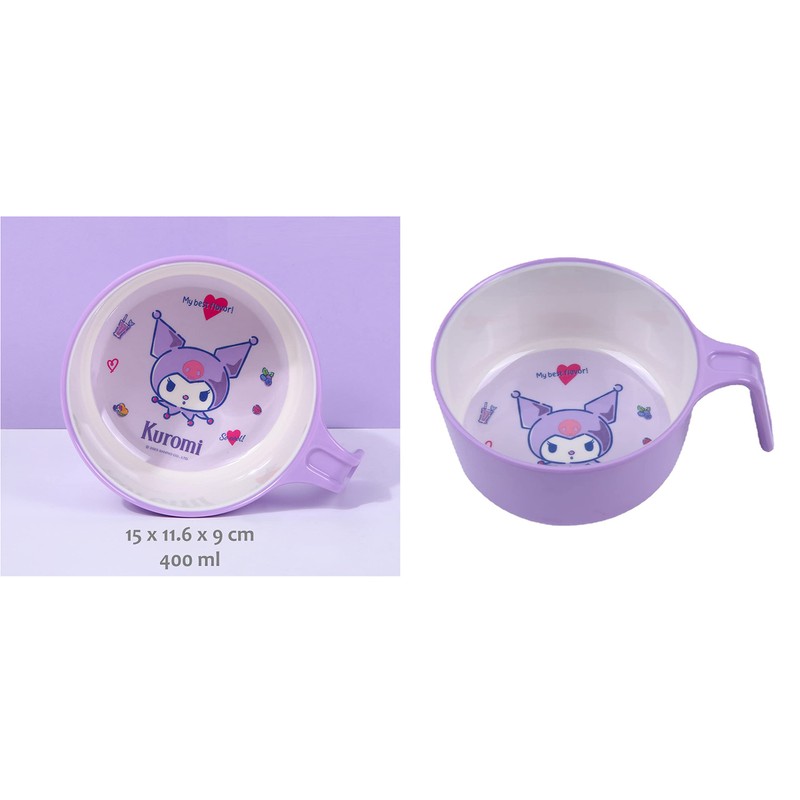 Kuromi Purple Dinnerware Flatware Meal Set – Plate Bowl Cup