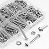 HELIFOUNER 200 Pieces #8-32 Phillips Pan Head Machine Screws Nuts