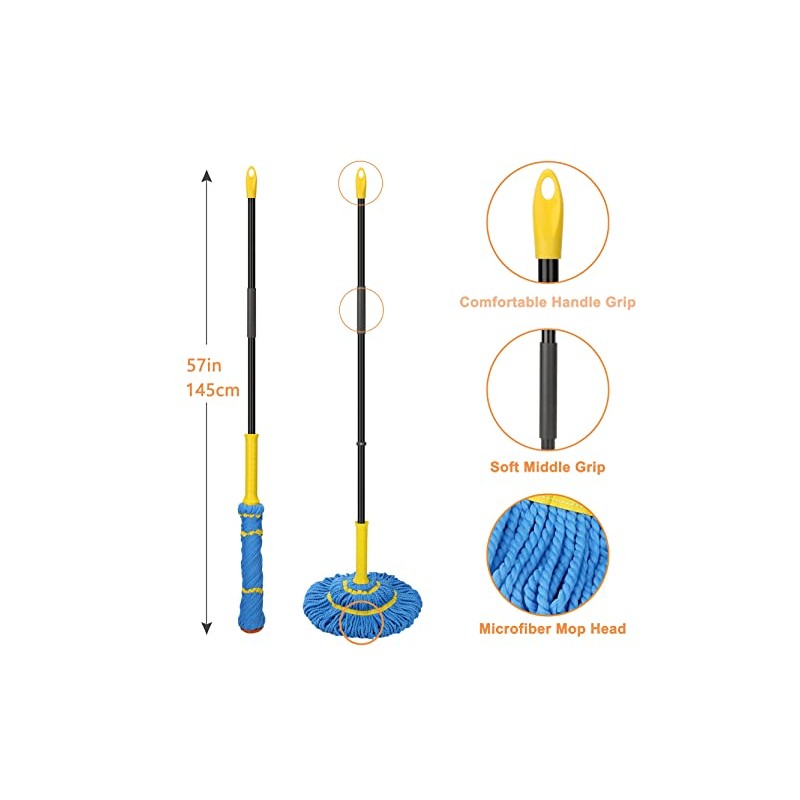 KeFanta Self-Wringing Twist Mop Replacement Handle, Heavy Duty Mop Handle