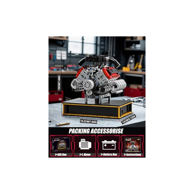 V8 Engine Building Set, Build Your Own Mini V8 Model