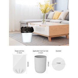 Small Trash Bags 80 Counts, Waikas Garbage Bags for Bathroom Car Mini Trash Can, Plastic Bag for Bedroom Living Room, 4 Gallons, Black