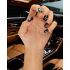 lulir 3D Nail Charms, 120PCS Silver Gothic Cross Nail Art