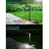LEONLITE 2CCT Solar Landscape Pathway Lights Outdoor, 50/100% Dimmable, Auto