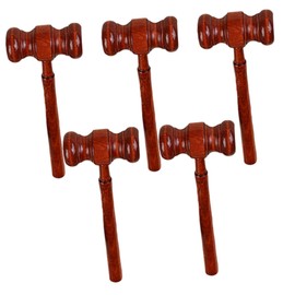 Operitacx 1set Wooden Judge Hammer Gavel and Block Buy Gavel White Judge Wig Mini Gavel Hammer Ring Sizer Hot Inflatable Mallet Judge Police Decor Engraved Gavel 5pcs