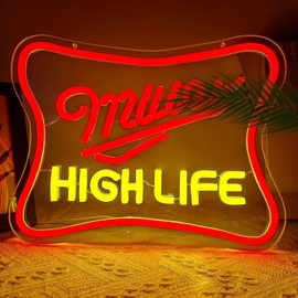 Jeanchrl Beer Neon Sign Beer Neon Lights for Wall Decor Dimmable Neon Beer Signs for Bar Wall Light Up Signs for Bar Pub Club Man Cave Neon Light Art Wall Lights