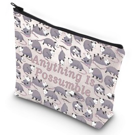 G2TUP Opossum Lover - Bolsa de cosméticos con cierre para regalar, Possumble New, Moderno