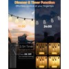 Brightever 180FT LED Outdoor String Lights, Dimmable Patio Lights with