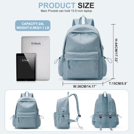 WEPOET causal mochila escolar diaria, a3-Azul, Grande