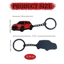 BENDCOKO Car Keychain Compatible with Mini Cooper,Metal Key Chain,For Mini Cooper Accessories,Enamel Keychain