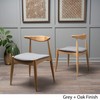 Christopher Knight Home Francie Fabric with Oak Finish Dining Chairs,