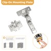 Furniware 2 pcs Soft Close Cabinet Hinges,110°Inset Cupboard Wardrobe Doors