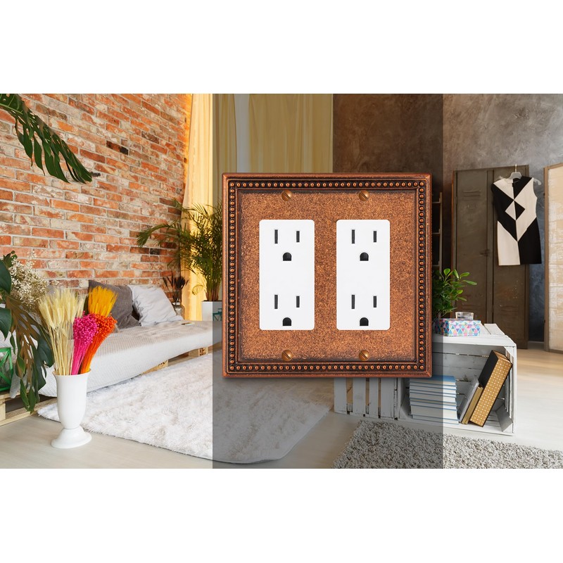 Henne Bery Raised Pearls Decorative Wall Plate Switch Plate Outlet