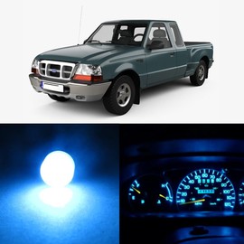 WLJH High Bright Ice Blue Instrument Panel Gauge Cluster Indicator Warning Lamp Bulb Full Led Light Kits for Ford Ranger 1995-2003,Pack of 25