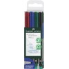 Faber-Castell Non-Permanent Medium Tip Multimark (Wallet of 4)
