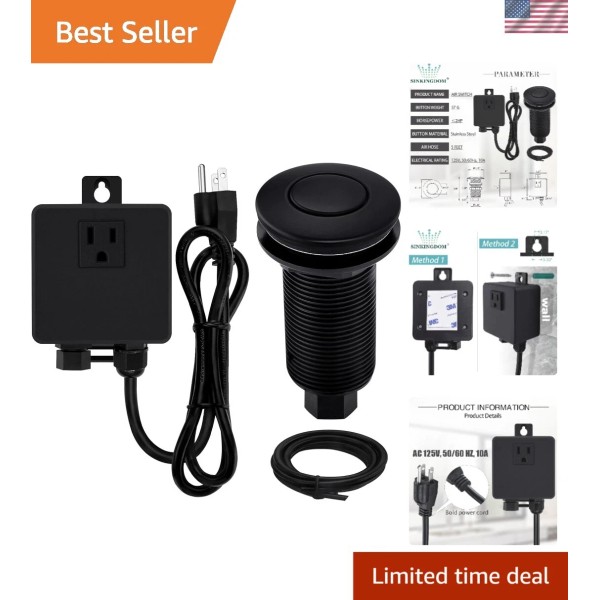 Dual Position Air Switch with Long Push Button - Stylish