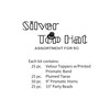 The Silver Top Hat Asst for 50 Party Accessory (1