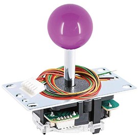 SANWA JLF-TP-8YT Arcade Joystick (Purple Ball Top) - Premium, High Precision, Responsive Controls, Multi-Platform Compatible - Ideal for Gaming Enthusiasts, for Arcade Jamma Game 4 & 8 Way Adjustable