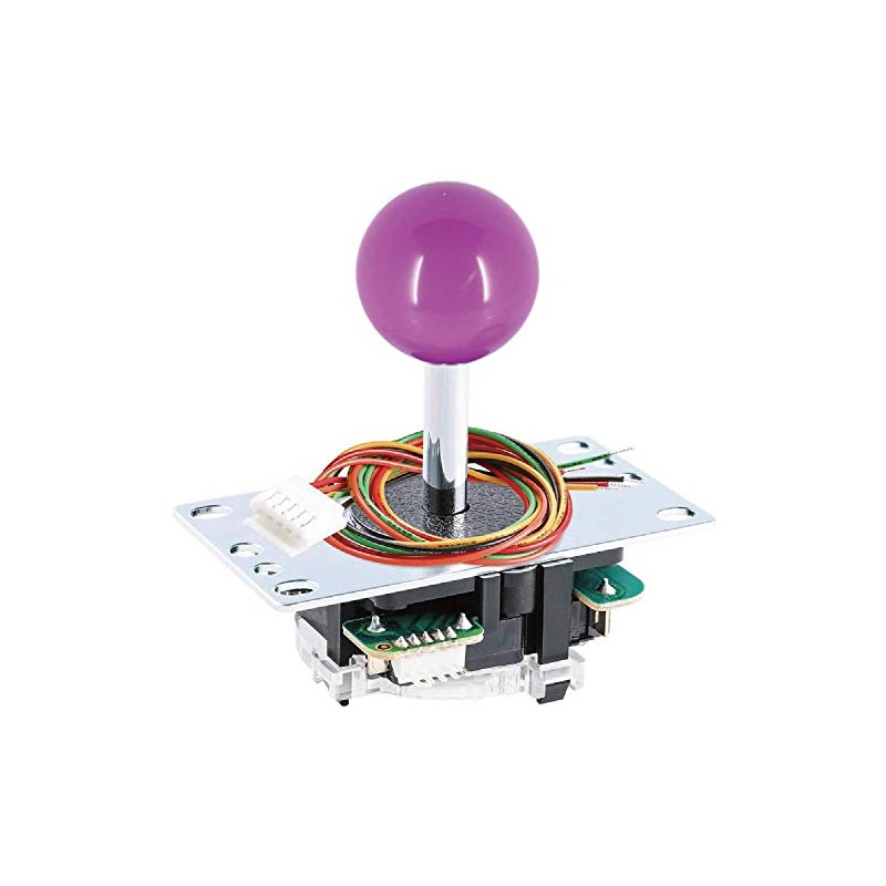 SANWA JLF-TP-8YT Arcade Joystick (Purple Ball Top) - Premium, High