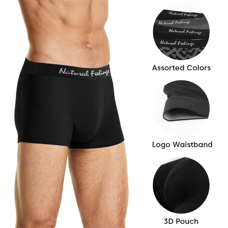 Natural Feelings Men's Underwear Soft Stretch Modal Trunks for Men