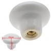 8pcs White Mushroom Ceramic Door Knob Cabinet Cupboard Drawer Pull