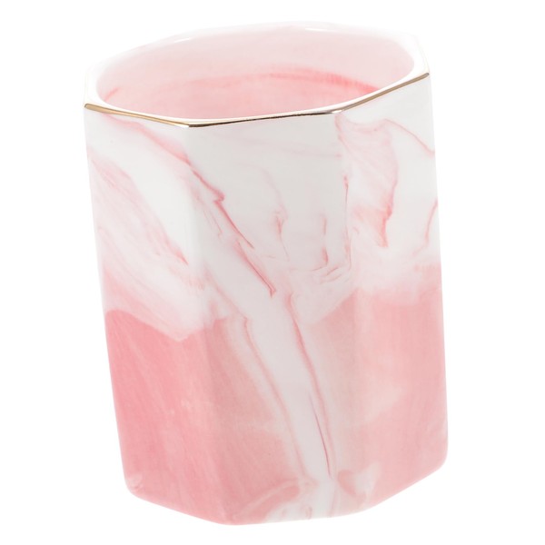 COHEALI Classical Marble Texture Desk Organizer Brush Holder Pencil Cup