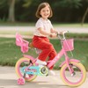 Glaf Girls Bike with Training Wheels and Basket Kids Bike
