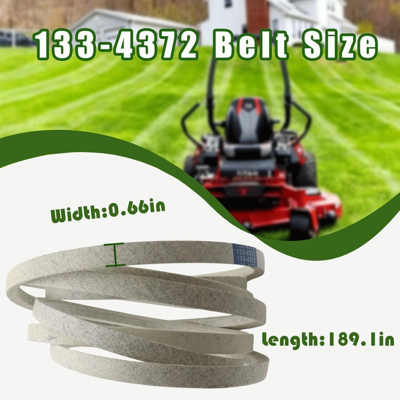 133-4372 0.66" x 189.1" Deck Belt Fit for Toro Wheel