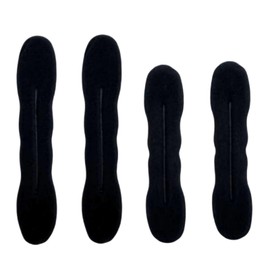 YUESUO Four-piece hairpin, foam sponge strip hair accessory, Magic hairpin flexible and reusable, French style, strong plasticity and easy to use (Black)