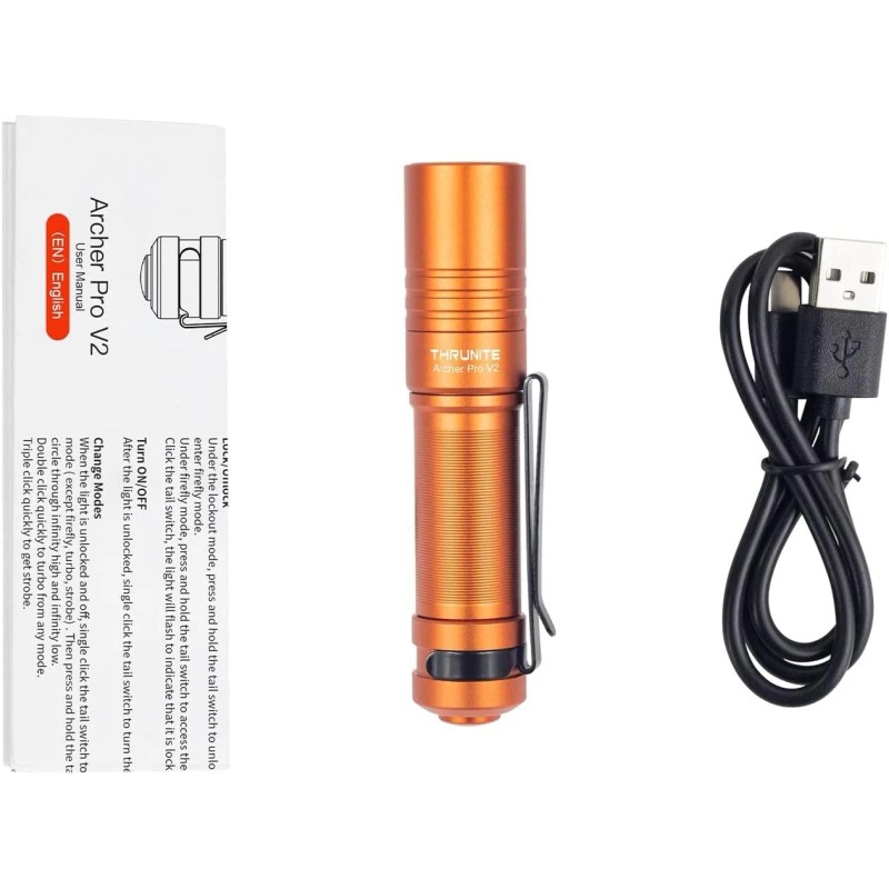 ThruNite Orange EDC Flashlight Archer Pro V2 Cool White -