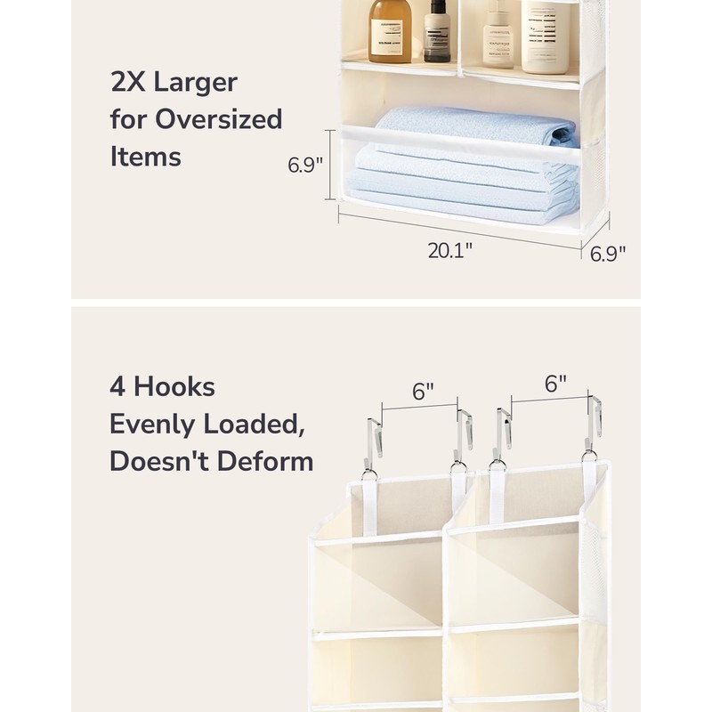ULG Over the Door Organizer, 5-Tier Extra Large Hanging Storage