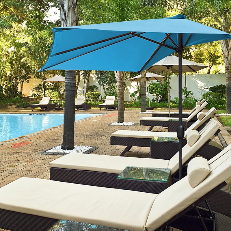 Btstil Half Parasol Replacement Roof, 5 Struts Semi-Circular Parasol Replacement
