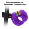 IDEALUX Sport Bike Lock Cable, 4-Feet Bicycle Cable Lock with