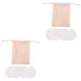 FOMIYES Pcs Makeup Remover Pads Bamboo Fiber Gentle and Comfortable Reusable Portable Storage Bag