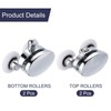 sourcing map 4 Pcs Shower Door Rollers, 23mm Dia ABS