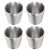4pcs 304 Stainless Steel Cup Double Layer Insulated Thickened Cup