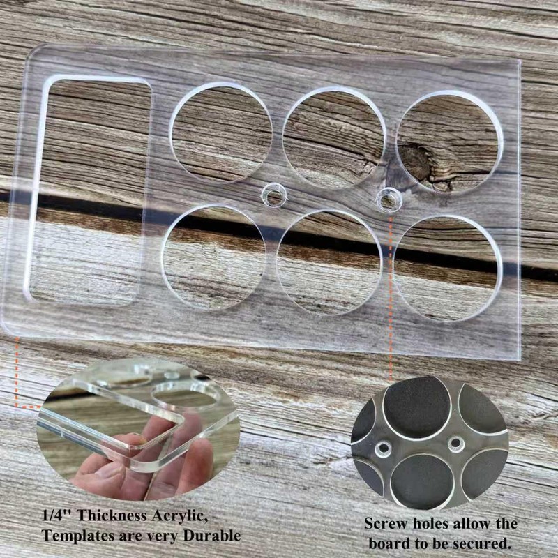 Mancala Board Router Template Templates 1/4'' Thick Router Template Guide
