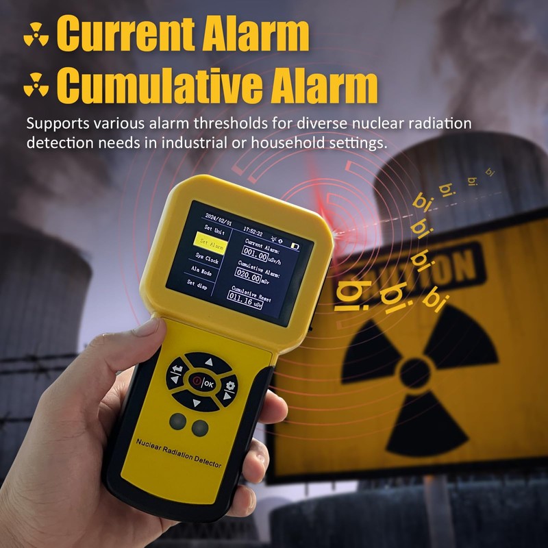 Nuclear Radiation Meter Geiger Counter, BTMETER Radioactive Detector Detect Beta