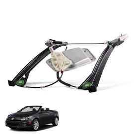 Predep Front Left Driver Side Power Window Regulator Assembly Compatible for 2008-2016 Volkswagen Eos Replacement 1Q0-837-461-G, 1Q0837461G
