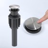 Bathroom Sink Drain Without Overflow, ARCORA Brushed Nickel Pop Up