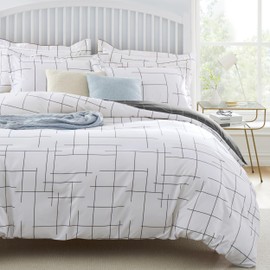YORKSHIRE BEDDING Duvet Cover Single Duvet Set Reversible Soft Printed Quilt Cover Brushed Microfiber Bedding Sets with 1 Pillow Case ((135x200cm), Tile Pattern)