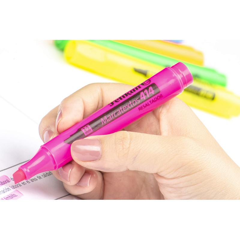 Pelikan Marcatextos Neón surtido con 4 piezas amarillo, rosa, verde,