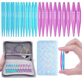 Hobekoee 2-Inch Short Interchangeable Circular Knitting Needles Set