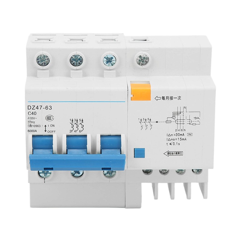 Miniature Circuit Breaker 3P and N Current Isolator DIN Rail