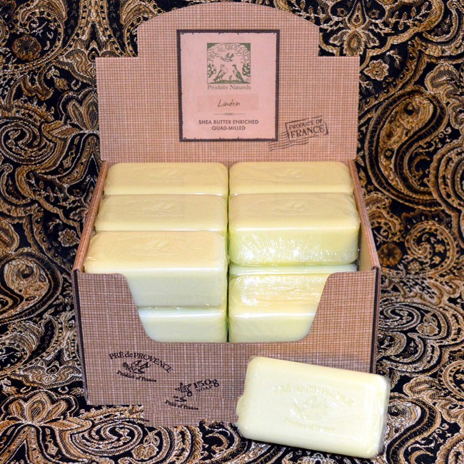 Case of 18 Pre de Provence Linden 150 gram shea butter large soap bars