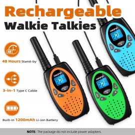 AWANFI 22 Channels Portable 2 Way Radios for Boys Girls Gift Rechargeable Walkie Talkie